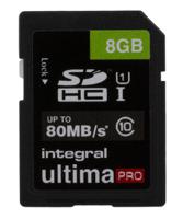 insdh8g10-80u1 Integral Memory 8 GB SDHC SD Card, Class 10, UHS-1 U1