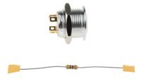 175-8583 RS PRO Illuminated Push Button Switch, Momentary, Panel Mount, 16mm Cutout, SPST, Green LED, 36V dc, IP67