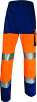 phpa2omgt Delta Plus Panostyle Navy Blue, Fluorescent Orange Hi Vis Work Trouser Hi-Vis L L Leg Length 81cm