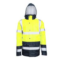 hvneoyl Active Gear HVNEOY Navy/Yellow Unisex Hi Vis Jacket, L