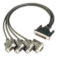cbl-m44m9x4-50 MOXA Male 44 Pin D-sub to Male 9 Pin D-sub Serial Cable, 500mm