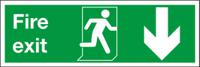 231-4468 Vinyl FIRE EXIT, Fire Exit, English, Exit Sign