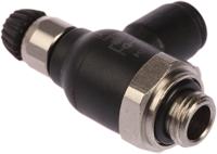 7060-06-10 Legris 7060 Series Threaded Exhaust Regulator, G 1/8 Male Inlet Port x 6mm Tube Outlet Port