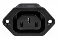 px067563 Bulgin C13 Flange Mount IEC Connector Socket, 10A, 250 V
