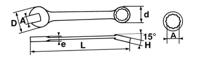 50a-17 SAM Combination Spanner, 17mm, 43/64in, Metric, Height Safe, Double Ended, 198 mm Overall