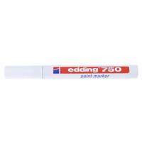 750-049 Edding White 2 → 4mm Medium Tip Paint Marker Pen for use with Glass, Metal, Plastic, Wood