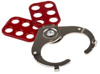 805-5500 RS PRO Red 6-Lock Steel Hasp Lockout, 38mm Shackle, 38mm Attachment