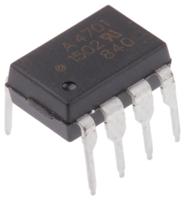 hcpl-4701-000e Broadcom, HCPL-4701-000E AC/DC Input, Input Open Collector Output Optocoupler, Through Hole, 8-Pin DIP