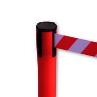 221-7882 RS PRO Red/Black PVC Retractable Barrier, 3m, Red/White Tape