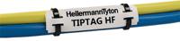 556-20079-tiptag11x100wh-po-wh HellermannTyton TIPTAG White Black Print Cable Labels, 100mm Width, 11mm Height, 120 Qty
