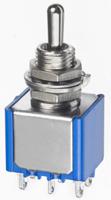 5649a17 APEM Toggle Switch, Panel Mount, On-Off-On, DPDT, Solder Lug Terminal, 30V dc