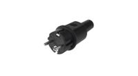 913169 B3 Cable Solutions Mains Plug Black, Cable Mount Solid Rubber, 250 V ac