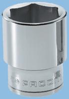 s18h Facom 1/2 in Drive 18mm Standard Socket, 6 point, 36 mm Overall Length