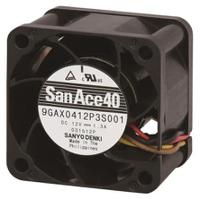 9gax0412p3s001 Sanyo Denki San Ace 9GAX Series Axial Fan, 12 V dc, DC Operation, 54m³/h, 15.6W, 1.3A Max, 40 x 40 x 28mm