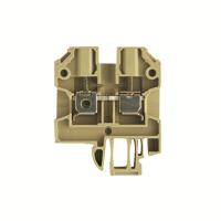 0128360000 Weidmuller  SAK Series Beige, Yellow, 4mm², Single-Level, Feed Through Termination, ATEX, IECEx