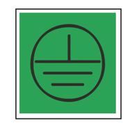 776-0958 RS PRO Black/Green Vinyl Safety Labels, Symbol-Text 25 mm x 25mm