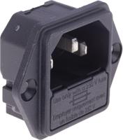 62002300 Schurter C14 Panel Mount IEC Connector Male, 10A, 250 V, Fuse Size 5 x 20mm
