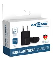 1001-0108-520 Ansmann 5W Power Brick AC/DC Adapter 5V dc Output, 1A Output