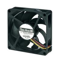 9ga0824p6g001 Sanyo Denki 9GA Series Axial Fan, 24 V dc, DC Operation, 103.2m³/h, 3.6W, 150mA Max, 80 x 80 x 20mm