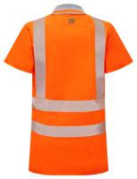 lfe974-nb-26 PULSAR LFE951 Orange Women Hi Vis Polo Shirt, 26in