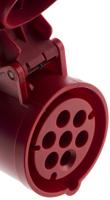3131647-7 Scame, Optima Seven IP44 Red Cable Mount 6P + E Industrial Power Socket, Rated At 16A, 415 V