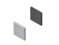 3842548742 JRC Black PP Cover Cap, 20 x 20 Strut Profile, 6mm Groove