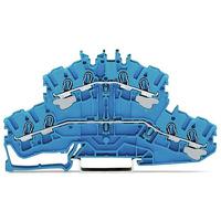 2002-2404 WAGO  TOPJOB S Series Blue, 2.5mm², 2-Level, Push In Termination, ATEX, CSA, IECEx