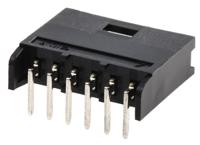 280379-2 TE Connectivity AMPMODU MOD II Series Right Angle Through Hole PCB Header, 6 Contact(s), 2.54 mm Pitch, 1 Row, Shrouded