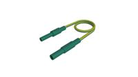 934046188 Hirschmann Test & Measurement 4 mm Test Probe Lead, 32A, Green/Yellow, 1m Lead Length