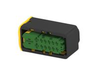 3-2358263-1 TE Connectivity, Heavy Duty Sealed Connector Series Automotive Connector Socket Green Cable Mount 13 Way, Wire