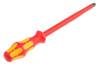 05006168001 Wera Pozidriv Insulated Screwdriver, PZ4 Tip, 200 mm Blade, VDE/1000V, 312 mm Overall
