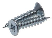 529-141 RS PRO Pozidriv Countersunk Steel Wood Screw, Bright Zinc Plated, No. 10 Thread, 1in Length