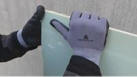 ve729no09 Delta Plus VE729 Grey Polyamide, Spandex Work Gloves, Size 9, Aqua Polymer Coating