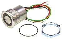 12413012 Schurter Illuminated Piezo Switch, Pulse, SPST, IP67, Through Hole, 100 mA @ 24 V dc, -40 → +85°C