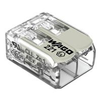 221-482 WAGO 221 Series Connector, 2-Way, 20A, 24 → 12 AWG Wire, Plug In Termination