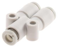 kq2u04-00a SMC KQ2 Series Y Tube-to-Tube Adaptor, Push In 4 mm to Push In 4 mm, Tube-to-Tube Connection Style