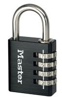 7640eurdblk Master Lock Padlock Aluminium Padlock, 6mm Shackle, 40mm Body