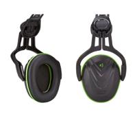 10190356 MSA Safety V-Gard Ear Shells with Helmet Attachment, 28dB, Black, Green