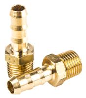 0123-07-13 Legris Brass Pipe Fitting, Straight Threaded Tailpiece Adapter, Male R 1/4in to Male 7mm
