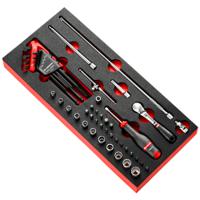 modmrl2u Facom 38-Piece Imperial 1/4 in Standard Socket/Allen Key/Bit Set with Ratchet, 12 point