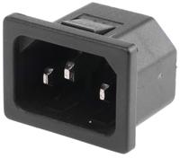 776-9131 RS PRO C14 Snap-In IEC Connector Male, 10A, 250 V