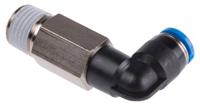 qsll-14-6 Festo QS Series Elbow Threaded Adaptor, R 1/4 Male to Push In 6 mm, Threaded-to-Tube Connection Style, 153078
