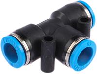 qst-10 Festo QST Series Tee Tube-to-Tube Adaptor Push In 10 mm, Push In 10 mm to Push In 10 mm, Tube-to-Tube Connection Style,