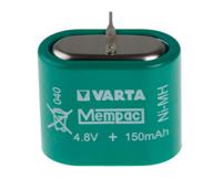 55615604940 Varta V150H 4.8V NiMH Button Rechargeable Battery, 150mAh