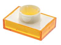 561611-605 Orange Rectangular Push Button Lens for use with TP2 Series