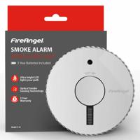 fa6615-r FireAngel Safety Technology Limited ABS Plastic Smoke Detector, 85dB, 3V dc