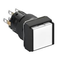 xb6ecw1b2p Schneider Electric Harmony XB6 Series Illuminated Push Button, Snap Action, Panel Mount, 16mm Cutout, DPDT, White LED,