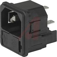 43010502 Schurter C14 Snap-In IEC Connector Male, 10A, 250 V, Fuse Size 5 x 20mm