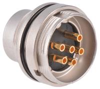 0314-06 Lumberg 6 Pole Din Plug, DIN EN 60529, 5A, 250 V ac IP68, Male, Wall Mount