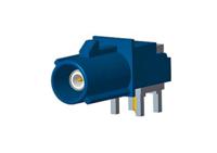 fa1-ncrp-pcb-8 Amphenol RF FAKRA Series, Plug Through Hole SMB Connector, 50Ω, Solder Termination, Right Angle Body